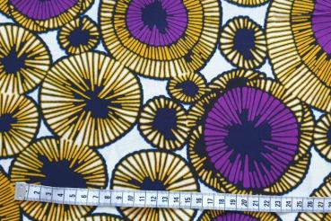 PURPLE DANDELION Afrikanischer Wax Print Stoff